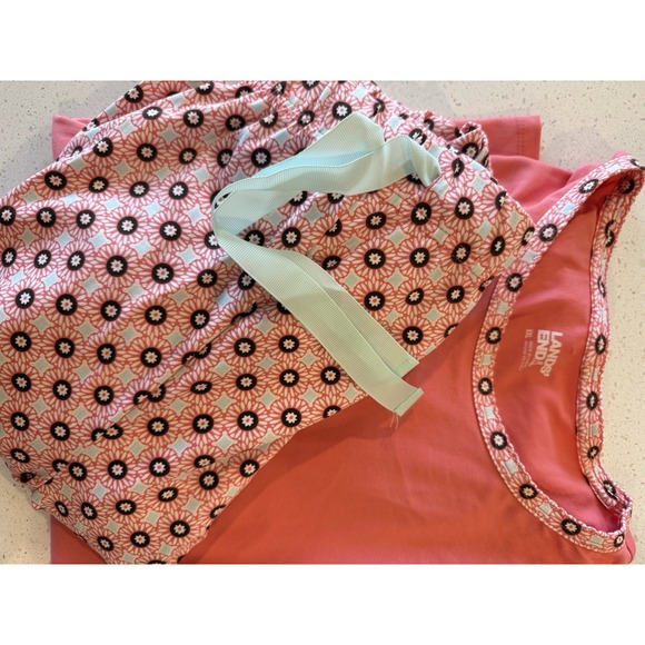 Lands End Pajama Set Size XXL Women's Solid/Floral Pants/top - Picture 4 of 16